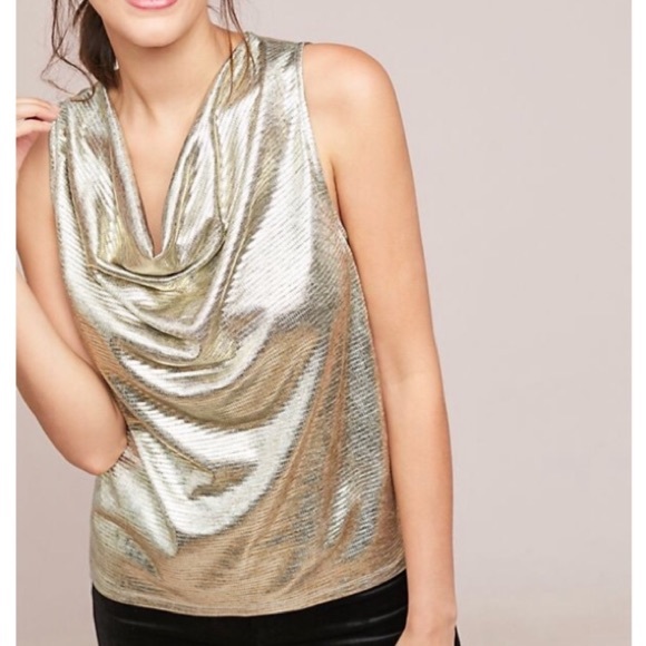 Anthropologie Tops - NWT Anthropologie Shine Cowl Neck Top
